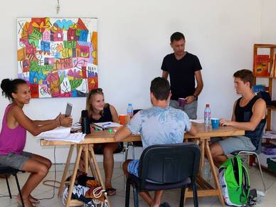 Gruppenunterricht an der Französisch Sprachschule in Guadeloupe