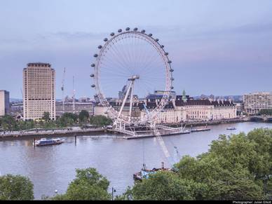 Blick auf das London Eye, Englisch Sprachreisen für Erwachsene