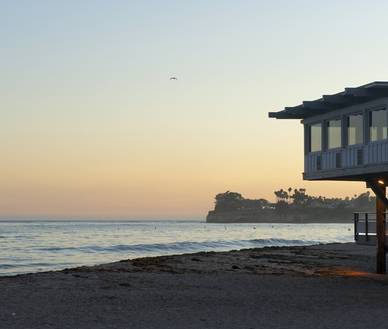 Bucht von Santa Barbara im Sonnenuntergang, Englisch Sprachreisen für Erwachsene