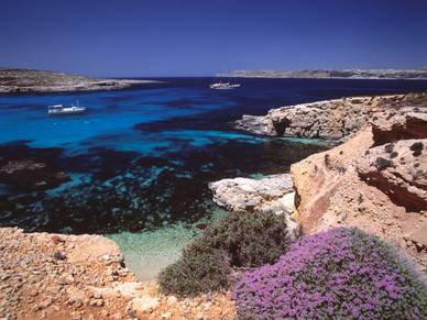Bucht bei St. Julians, Englisch Sprachferien für Teenager Malta