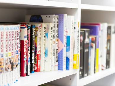 Büchersammlung, Japanisch Sprachschule in Tokio