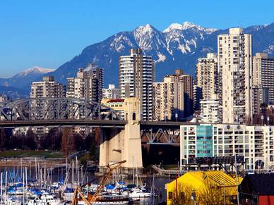 Panorama von Vancouver, Englisch Sprachreisen für Erwachsene Kanada