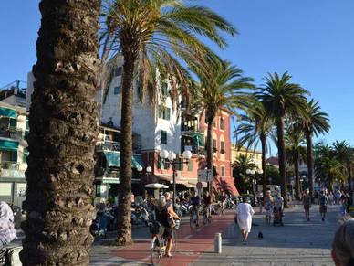 Palmen an der Strandpromenade, Italienisch Sprachreisen für Erwachsene