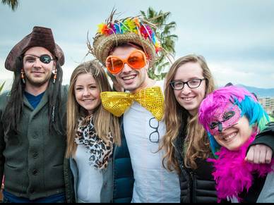 Karnevalfeier, Französisch Sprachschule Antibes