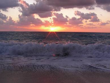 Sonnenuntergang am Strand von Tropea, Italienisch Sprachreisen für Erwachsene