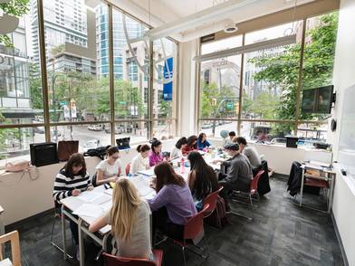 Klassenzimmer der Englisch Sprachschule in Vancouver