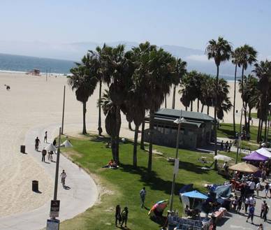 Strand und Promenade von Santa Monica, Englisch Sprachreisen für Erwachsene