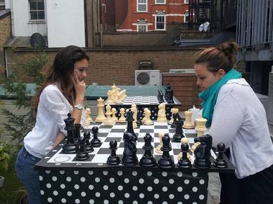 Schach in der Pause, Englisch Sprachschule London Camden