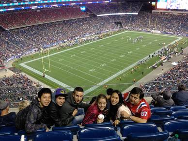 Im Football-Stadion,  Boston, Englisch Sprachreisen Boston für Erwachsene