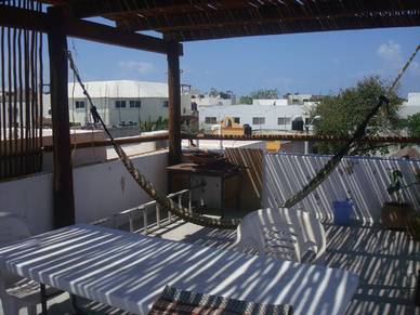 Beispiel einer Terasse, Privathaushalt Playa del Carmen, Spanisch Sprachreisen