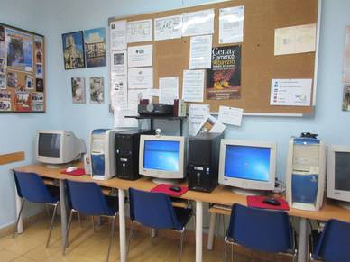 Computerbereich der Spanischschule Granada