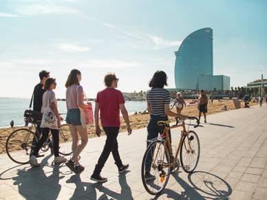 Teilnehmer unterwegs in Barcelona - Spanisch lernen in Spanien