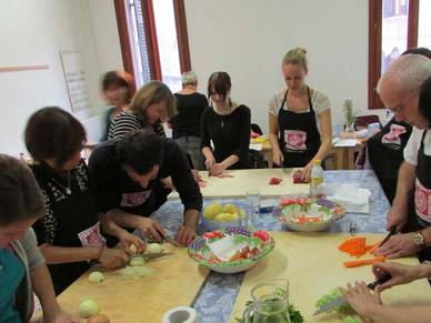 Kochkurs in der Italienisch Sprachschule in Venedig