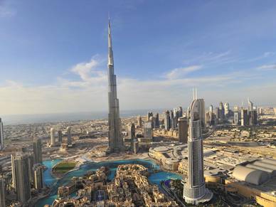 Burj Khalifa und Innenstadt von Dubai, Arabisch Sprachreisen für Erwachsene